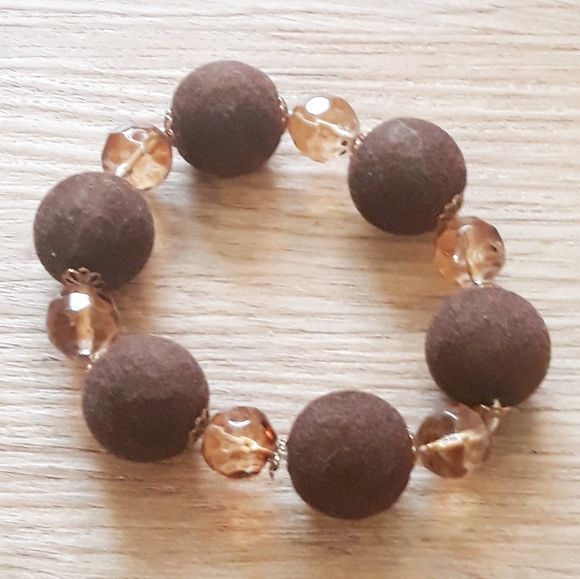 Shein Marble O-Ring Cutout Crop Top Size Small (4) + Brown Stretch Bracelet - Picture 9 of 14